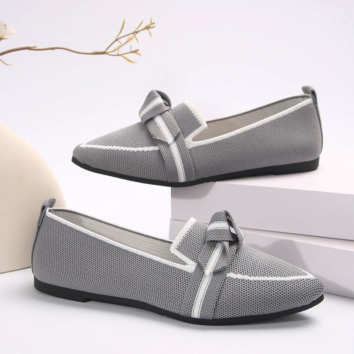 Men Women Necklaces Supermarket Scherpe puntige schoenen met platte zool in maat 43 voor dames, casual ademende damesschoenen met strik 41