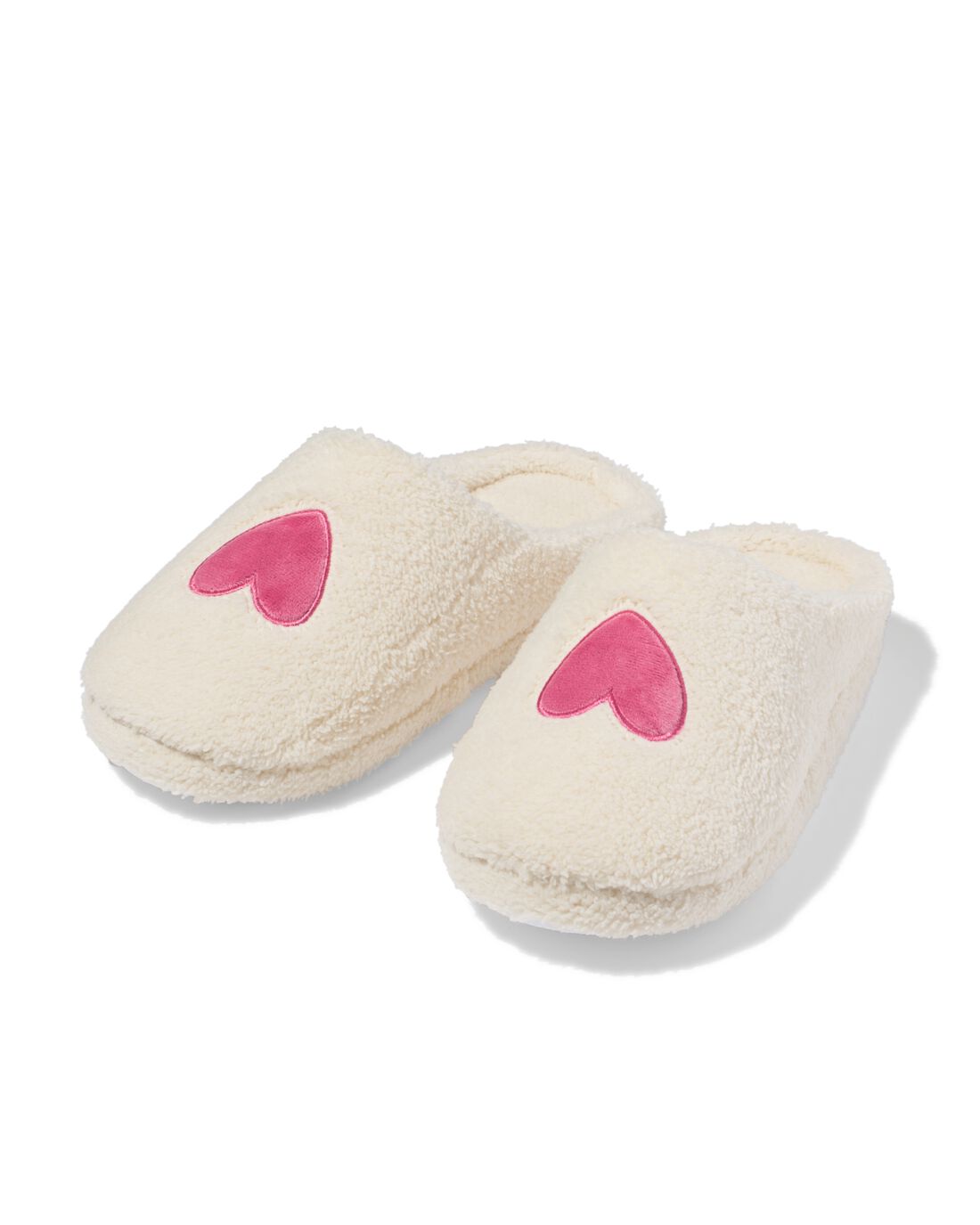 HEMA Damessloffen Maat 38-39 Hartje Crème