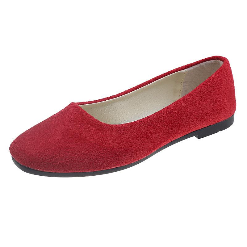Ayseguney Footwear Dames Meisjes Solid Plus Size Slip On Flat Ondiep Comfort Casual Enkele Schoenen 19 Kleur 39