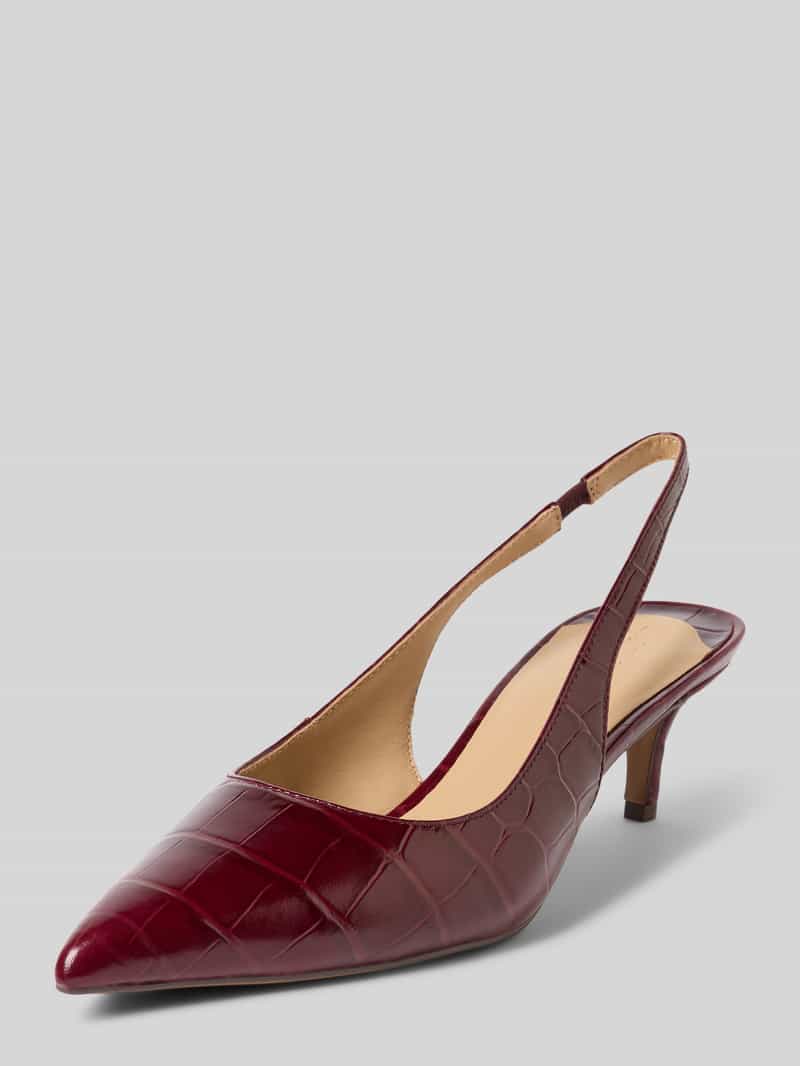 Lauren Ralph Lauren Slingback pumps van leer met naaldhak, model 'LOLAH II'