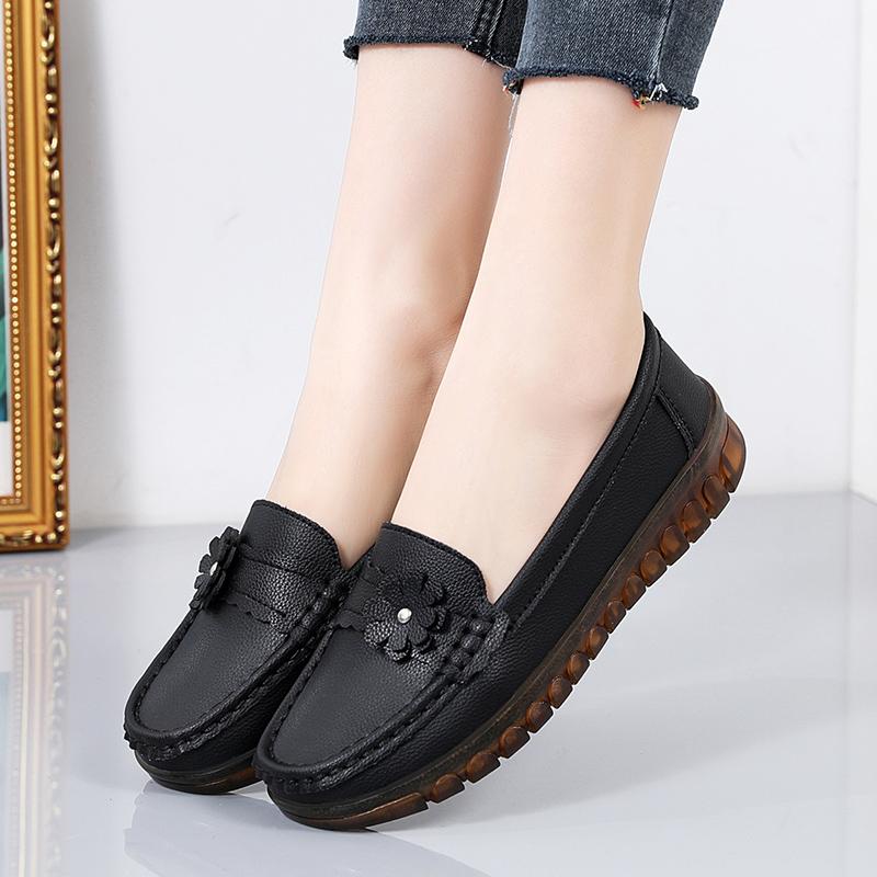 Lfy shoes Dames Loafers Leren Driving Mocassins Comfort Flats Casual Slip on Wandelen Minimalistische Zomer Ademende Schoenen EU: 36