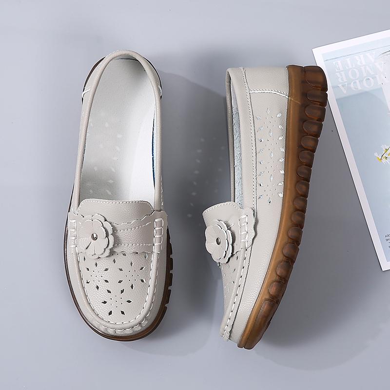 Lfy shoes Dames Loafers Leren Driving Mocassins Comfort Flats Casual Slip on Wandelen Minimalistische Zomer Ademende Schoenen
