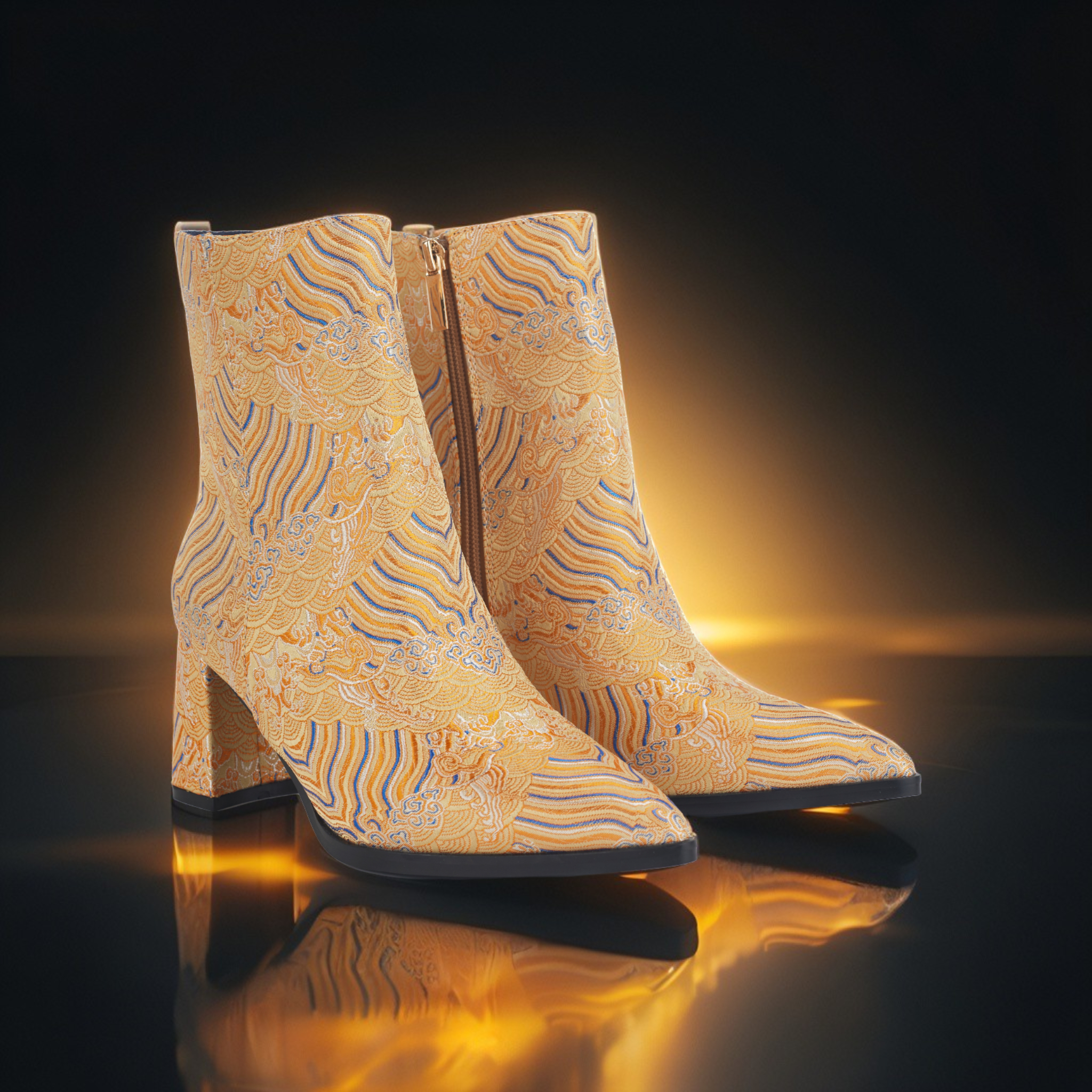 Lureaux Yellow Parade Boot  - Handgemaakte Nette Schoenen Voor Heren
