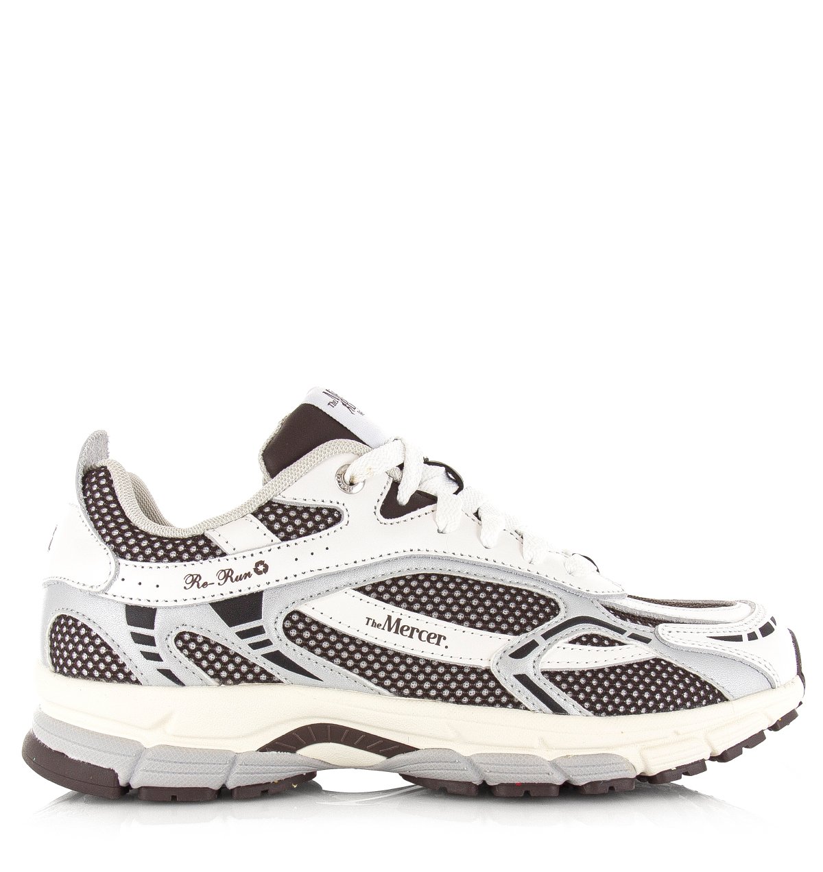 Mercer Amsterdam Mercer The Re-Run White Silver Brown Mesh Dames