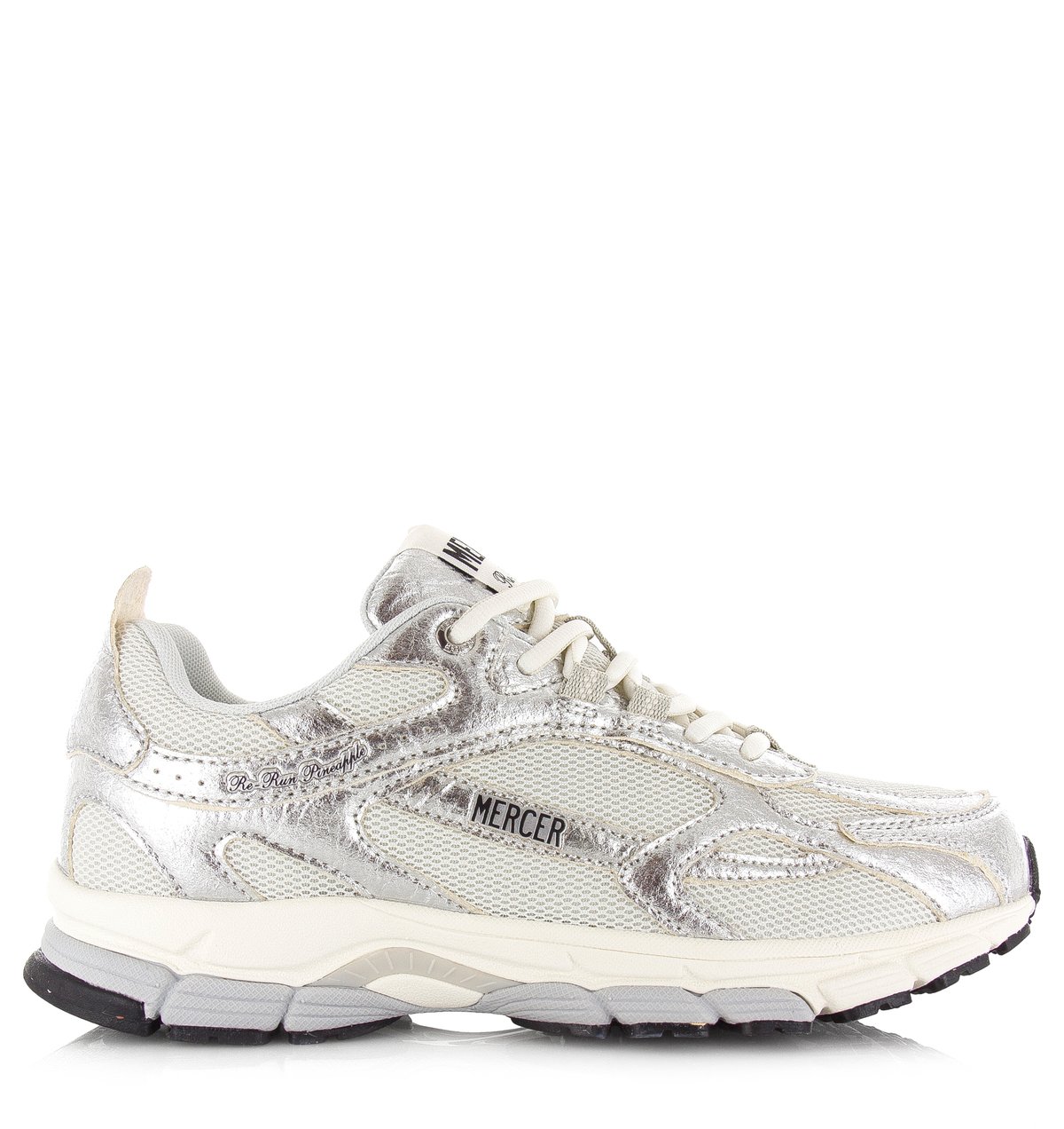 Mercer Amsterdam Mercer - The Re-Run Pineapple 2.0 zilver Mesh Dames