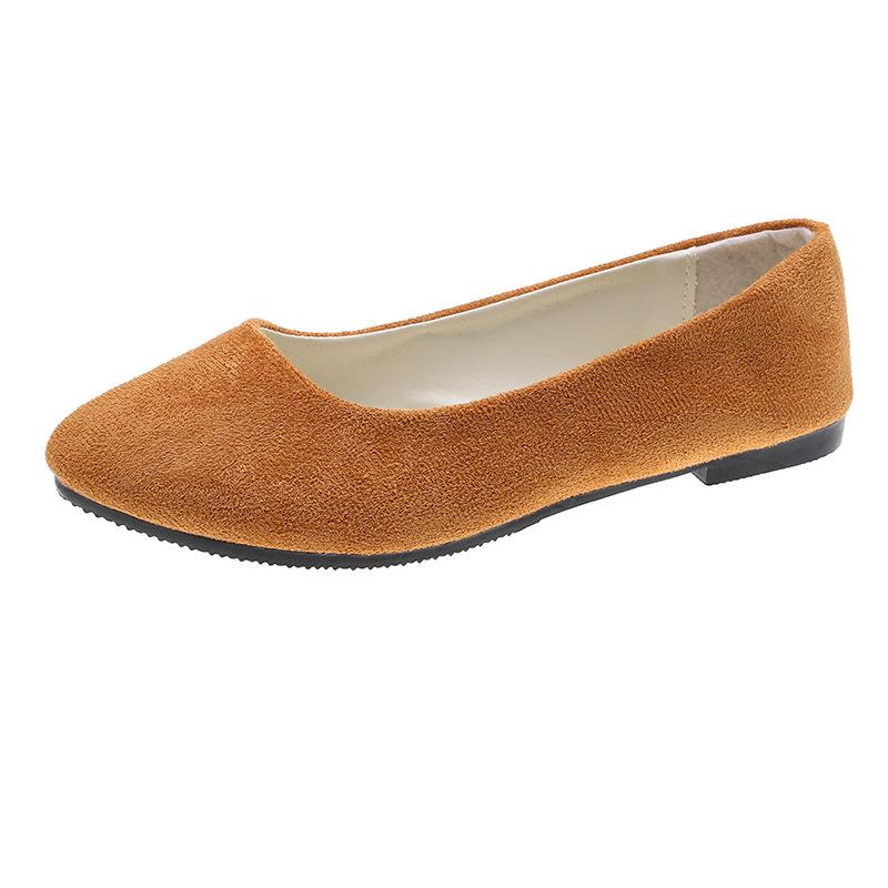Ayseguney Footwear Dames meisjes effen groot formaat instapper plat ondiep comfort casual enkele schoenen 39