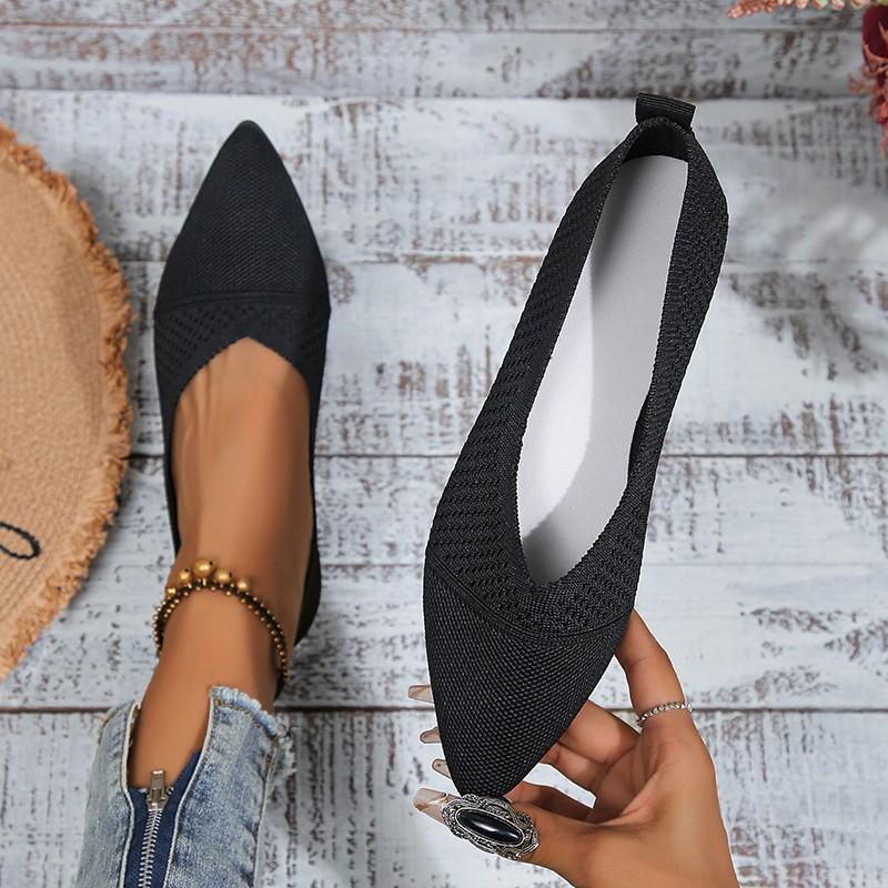 Ayseguney Footwear Dames meisjes effen groot formaat instapper plat ondiep comfort casual enkele schoenen 41