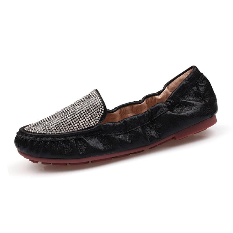 AAFFLL SHOES Casual damesschoenen Lentemode Effen loafers met pailletten Damesflats Opvouwbare flats 43