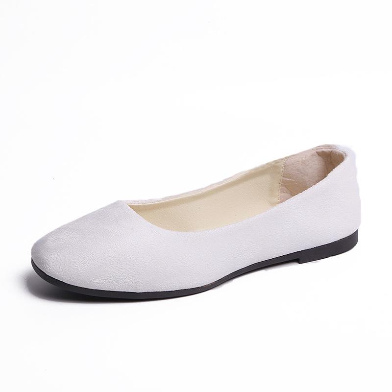 Ayseguney Footwear Dames Meisjes Solid Plus Size Slip On Flat Ondiep Comfort Casual Enkele Schoenen 19 Kleur 43