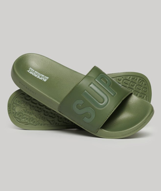 Superdry Vegan Core Badslippers Khaki