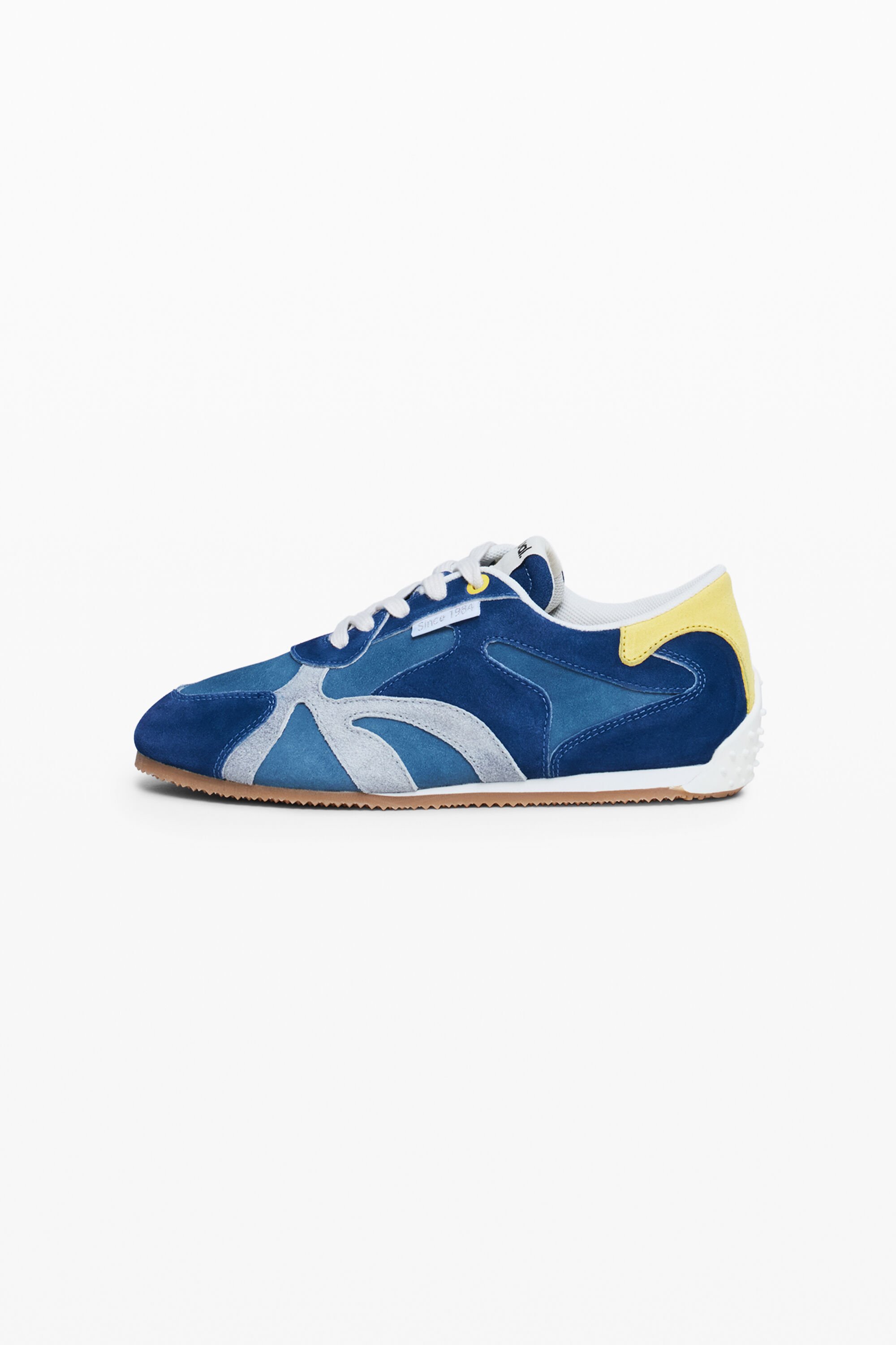 Desigual Retro leren sneaker - GREEN