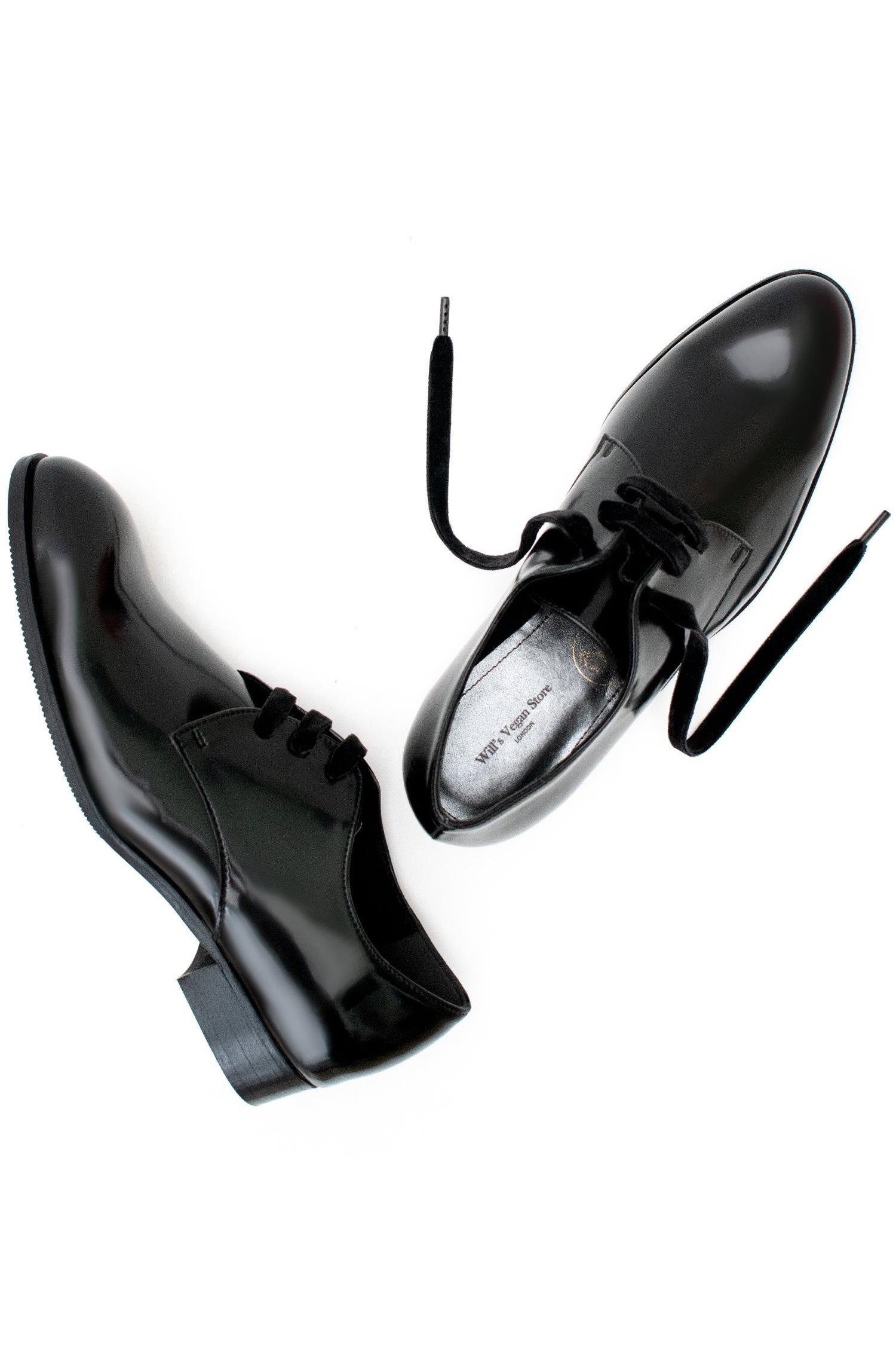 Will's Vegan Store Damen vegan Schuhe Luxy Derby Schwarz
