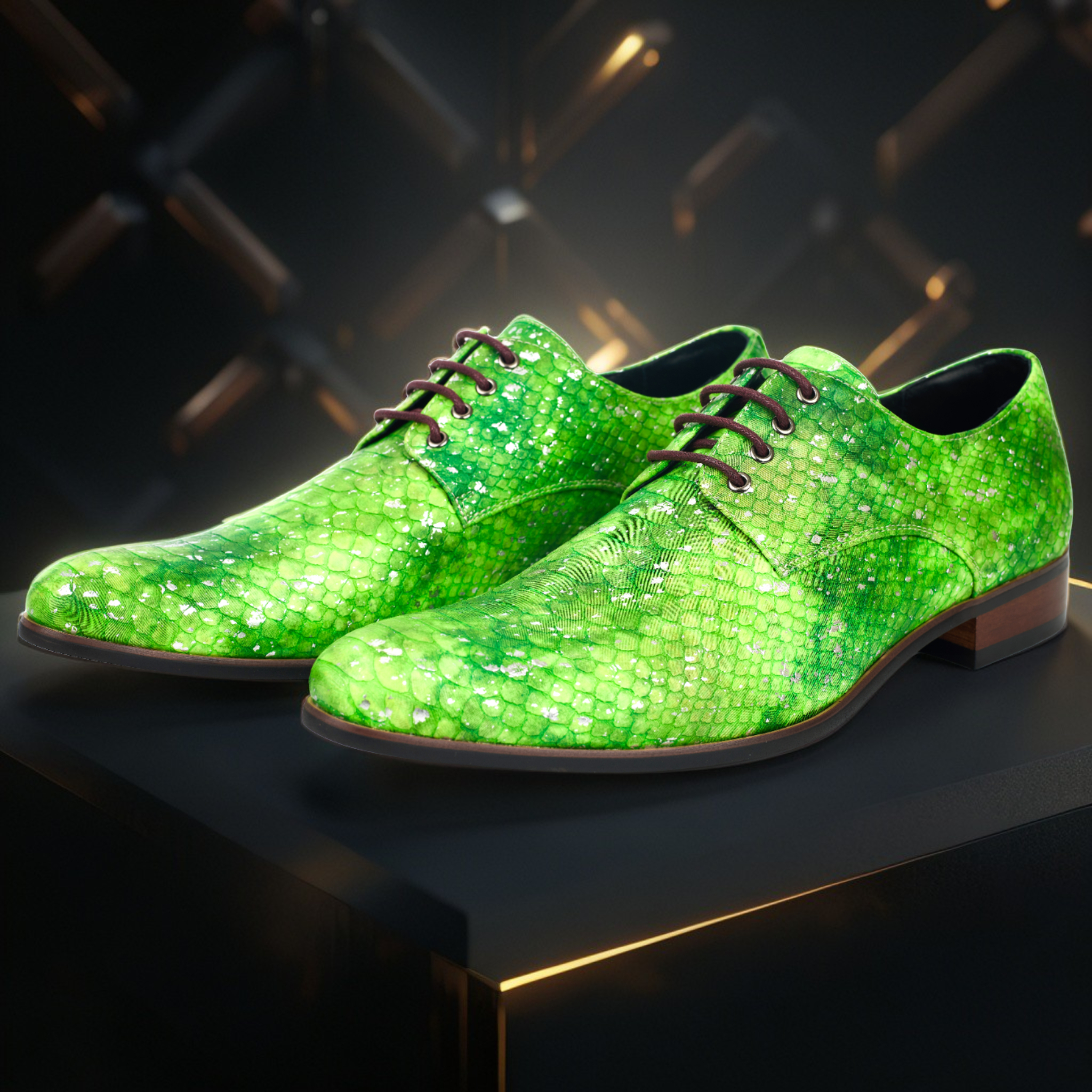 Lureaux Green Mystic Mirage  - Handgemaakte Nette Schoenen Voor Heren
