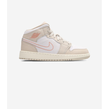 Nike Hoge Sneakers  Air Jordan 1 Mid Sanddrift White