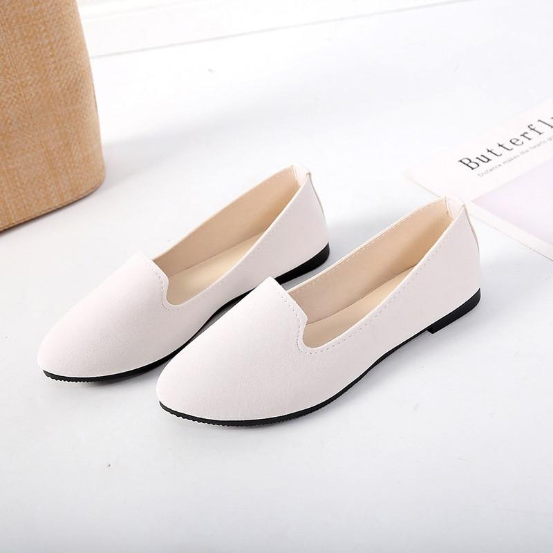 GS Dames Flats Kleurrijke Suède Dames Loafers Ballet Puntige Teen Flats Dames Schoenen Loafers 39