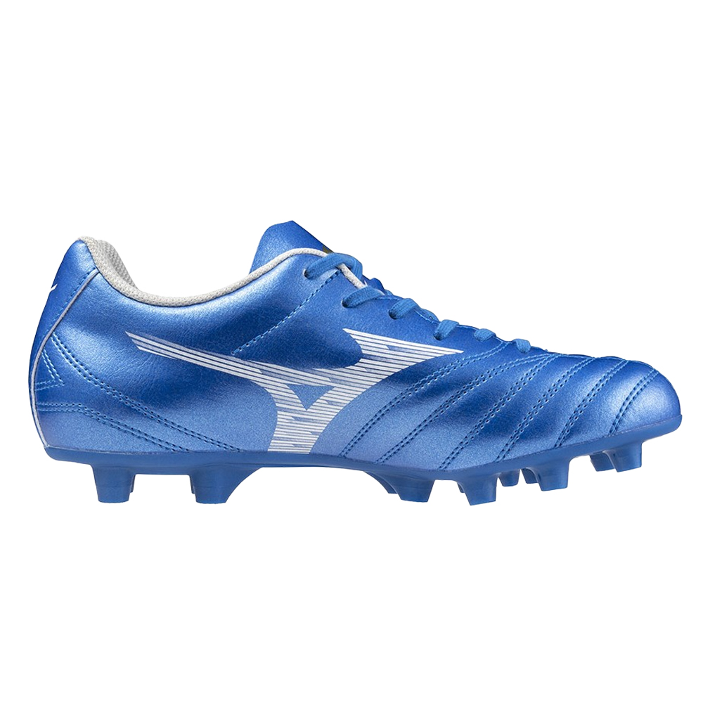 Mizuno Monarcida neo iii select synthetisch leer stevige grond voetbalschoenen voor kinderen/kinderen