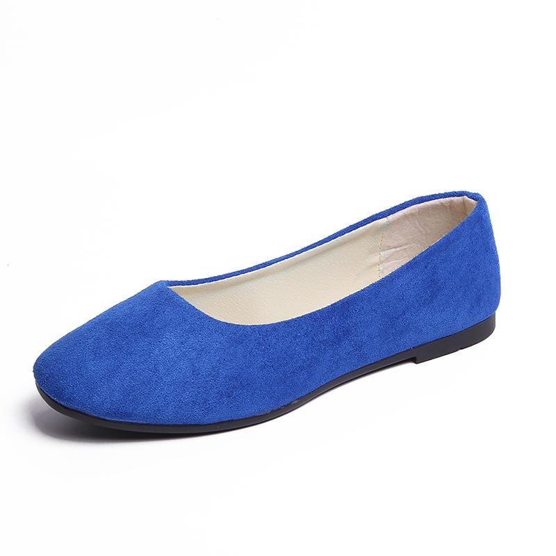 Ayseguney Footwear Dames Meisjes Solid Plus Size Slip On Flat Ondiep Comfort Casual Enkele Schoenen 19 Kleur 41