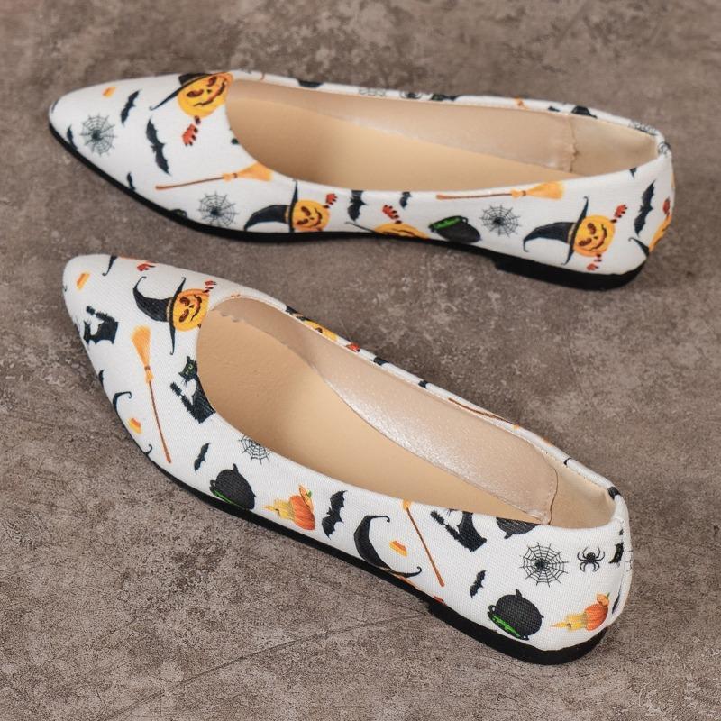 Foot Finesse Plus Size Damesschoenen Instapper Dames Flats Hot Sale Dagelijks Flats Dames Print Puntschoen Ondiepe Zachte Bodem Schoenen Dames 35