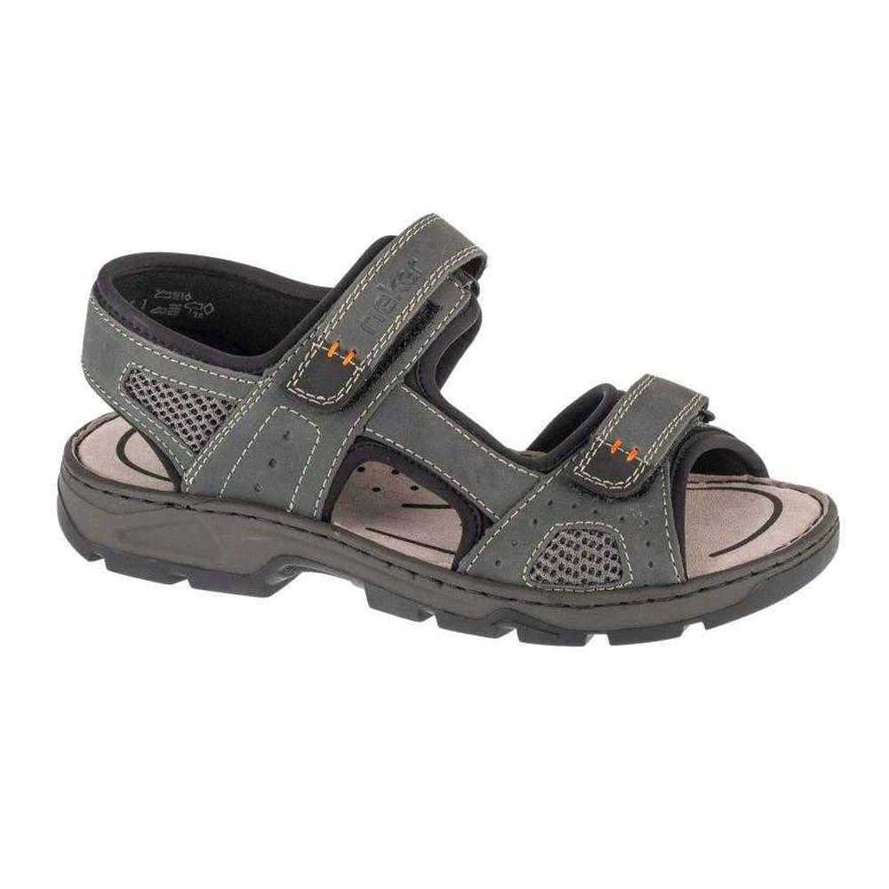 Rieker Heren sandalen van synthetisch leer met logo