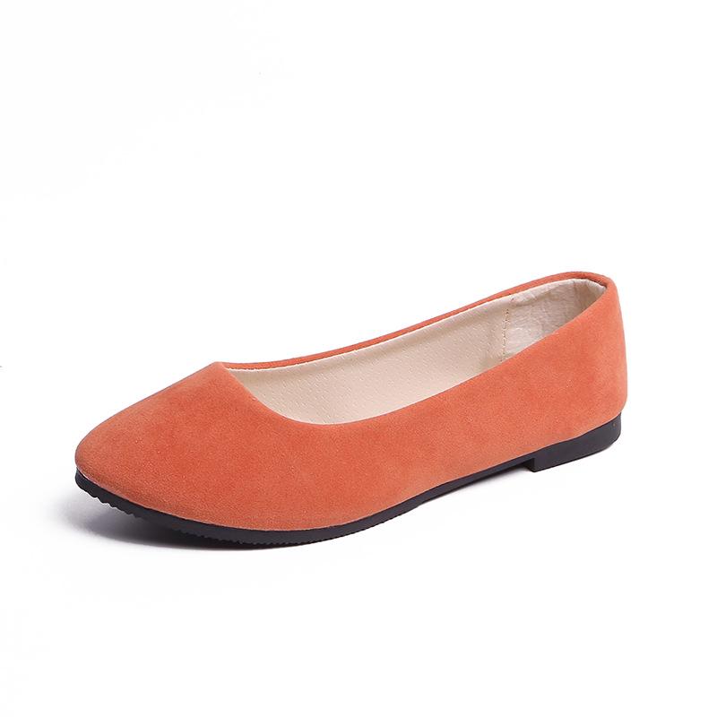 Ayseguney Footwear Dames meisjes effen groot formaat instapper plat ondiep comfort casual enkele schoenen 38