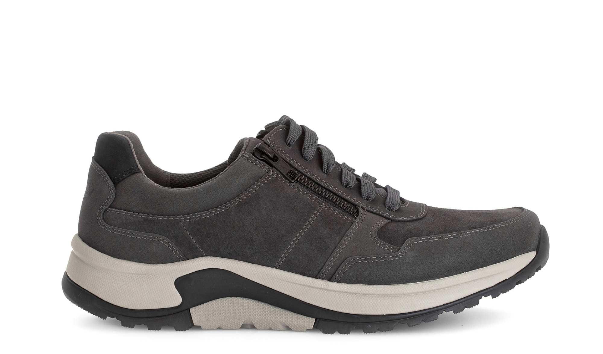 Gabor Rollingsoft Sneakers met sleehak , comfort schoen, veterschoen, lage schoen in breedte g 1/2 (= breed)