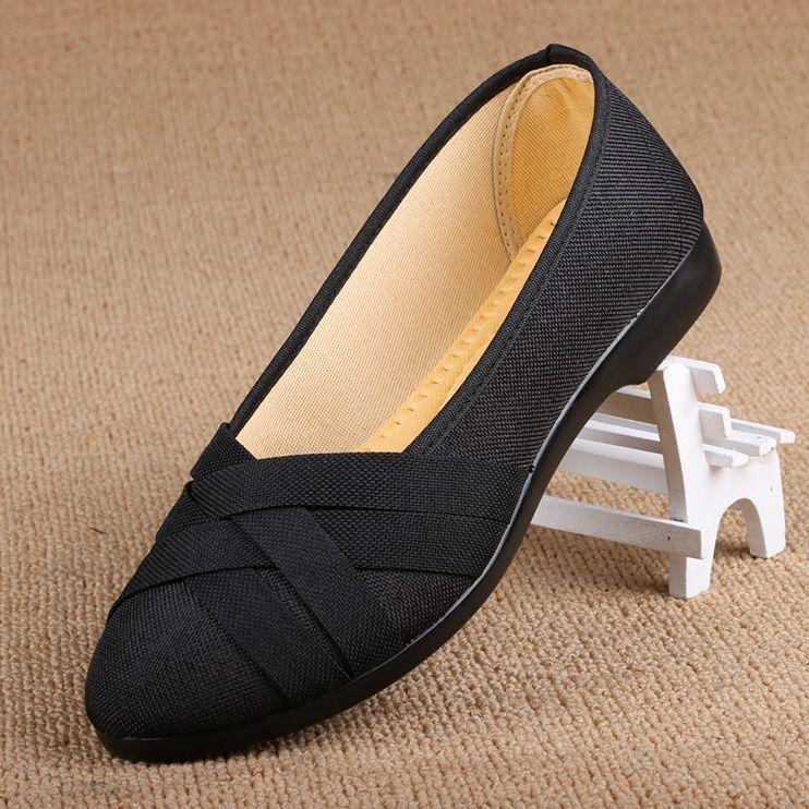SHIZI Damesmode Hoge kwaliteit Lichtgewicht Grote maten platte schoenen Dame Casual grijze comfortabele schoenen Ademende schoenen 38 zwart