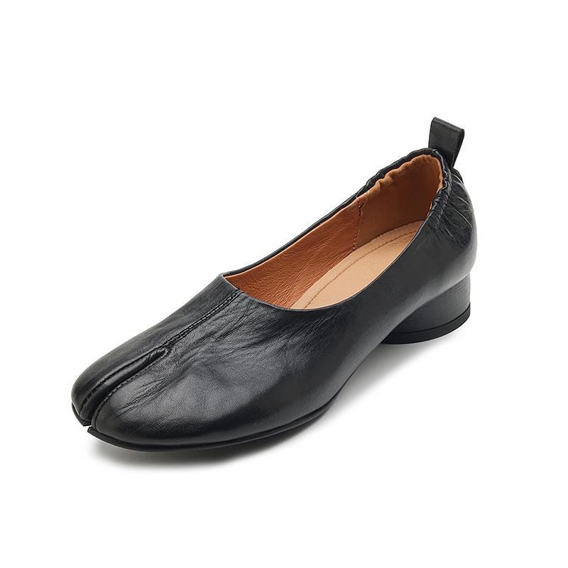 Trendy Vogue 2024 Lente Herfst Cosplay Flats Tabi Split Toe Schoenen Dames Enkele Schoenen Lazy Slip on Design Schoeisel Leren Schoenen Dames Loafers 34
