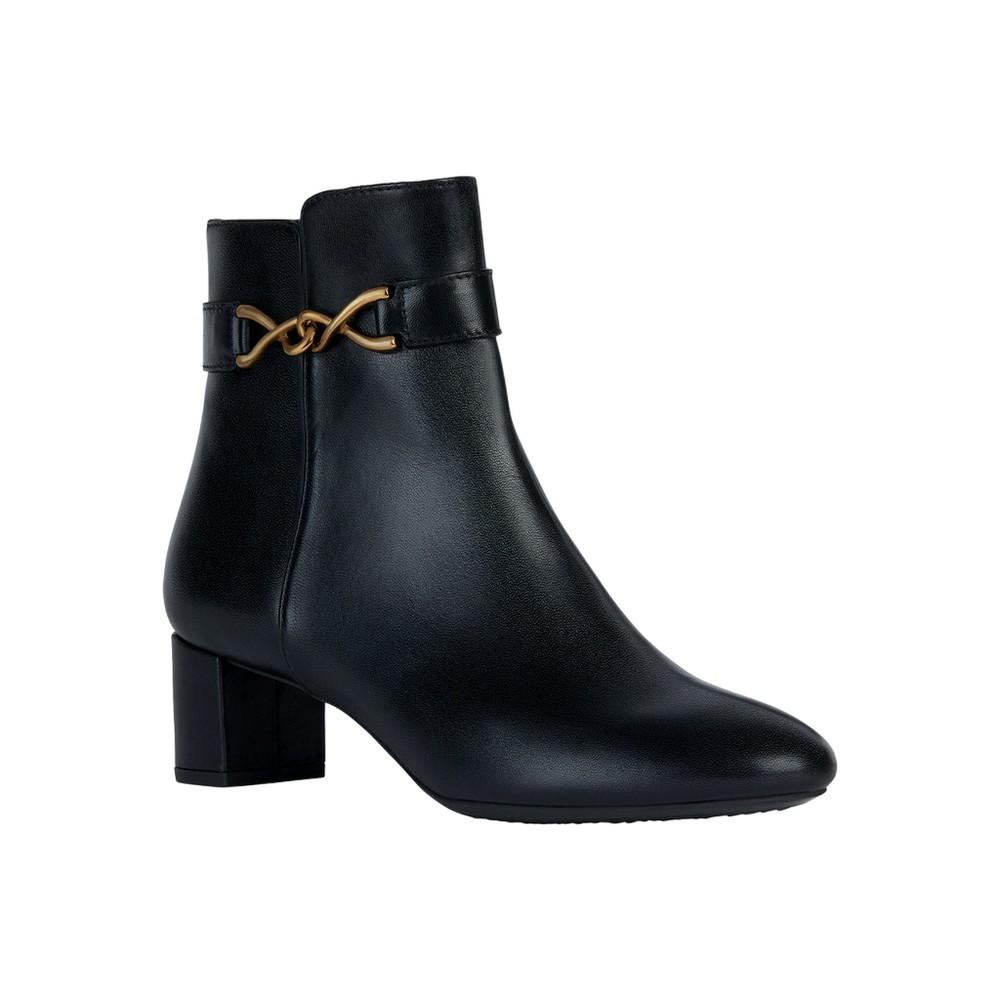 Geox dames/dames Pheby 50 leren enkellaarzen 5 UK zwart