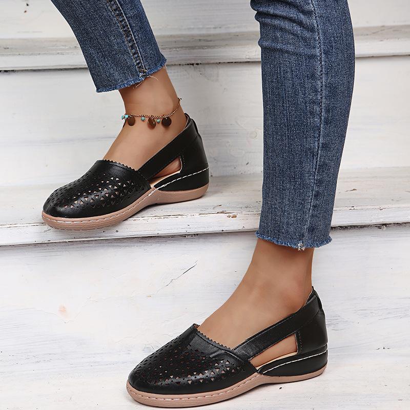 Chic Bag Modieuze damesschoenen met platte bodem en uitgeholde bonen, outdoor damesschoenen met één voet, luie man schoenen, grote maten casual damesschoenen 42