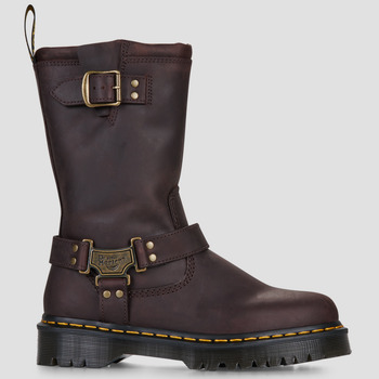 Dr. Martens Laarzen  Anistone Hi Pull On Boot Dark Brown Burnished Waxy Pull Up