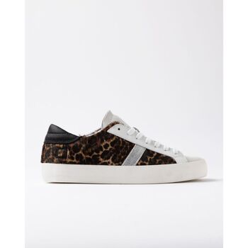 Date Lage Sneakers  W431-HL-LP-WH HILL LOW LEOPARD-LEOPARD BROWN