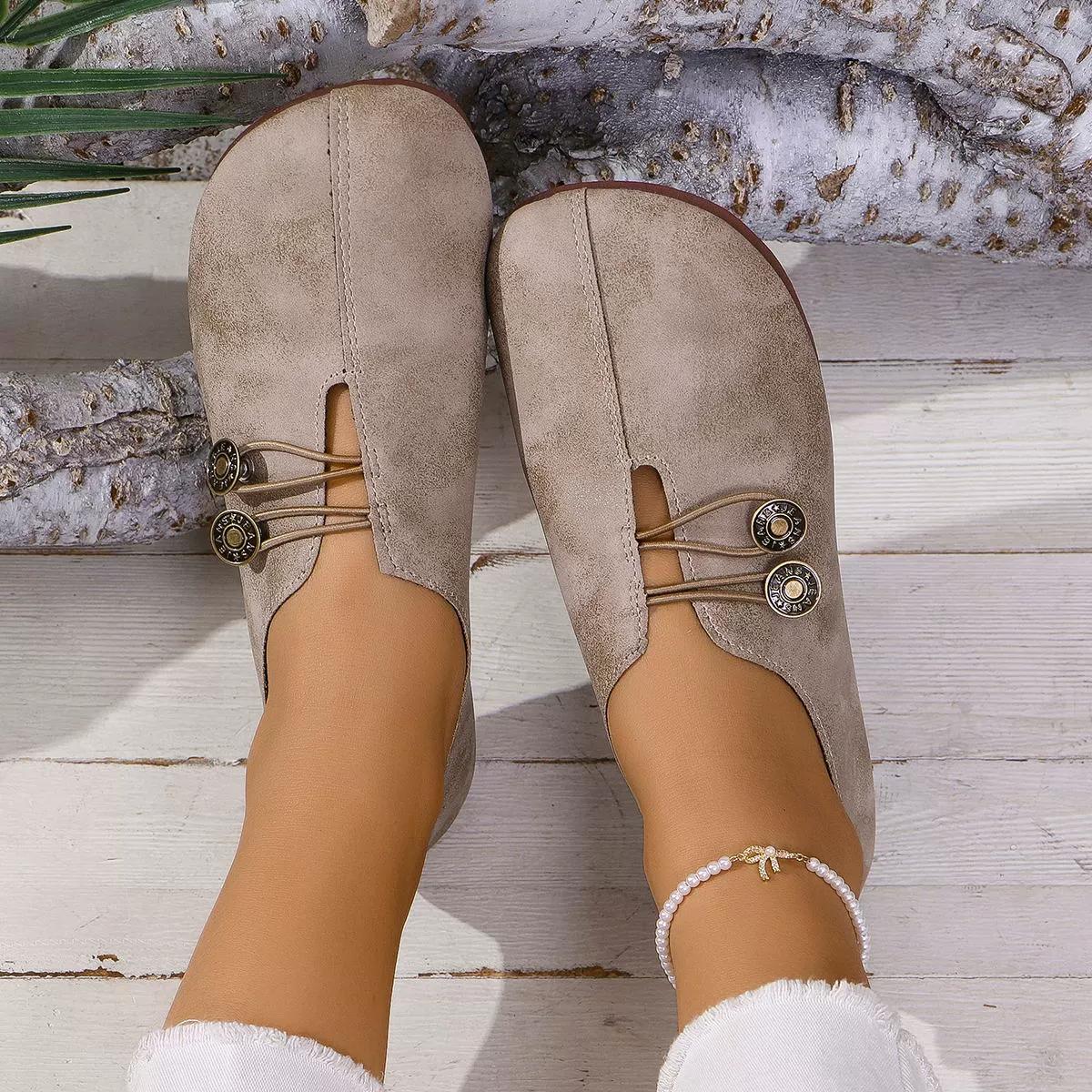 Sunshine s Shoes Platte damesschoenen met ronde neus voor alle seizoenen, zachte zool en antislip platte schoenen 41