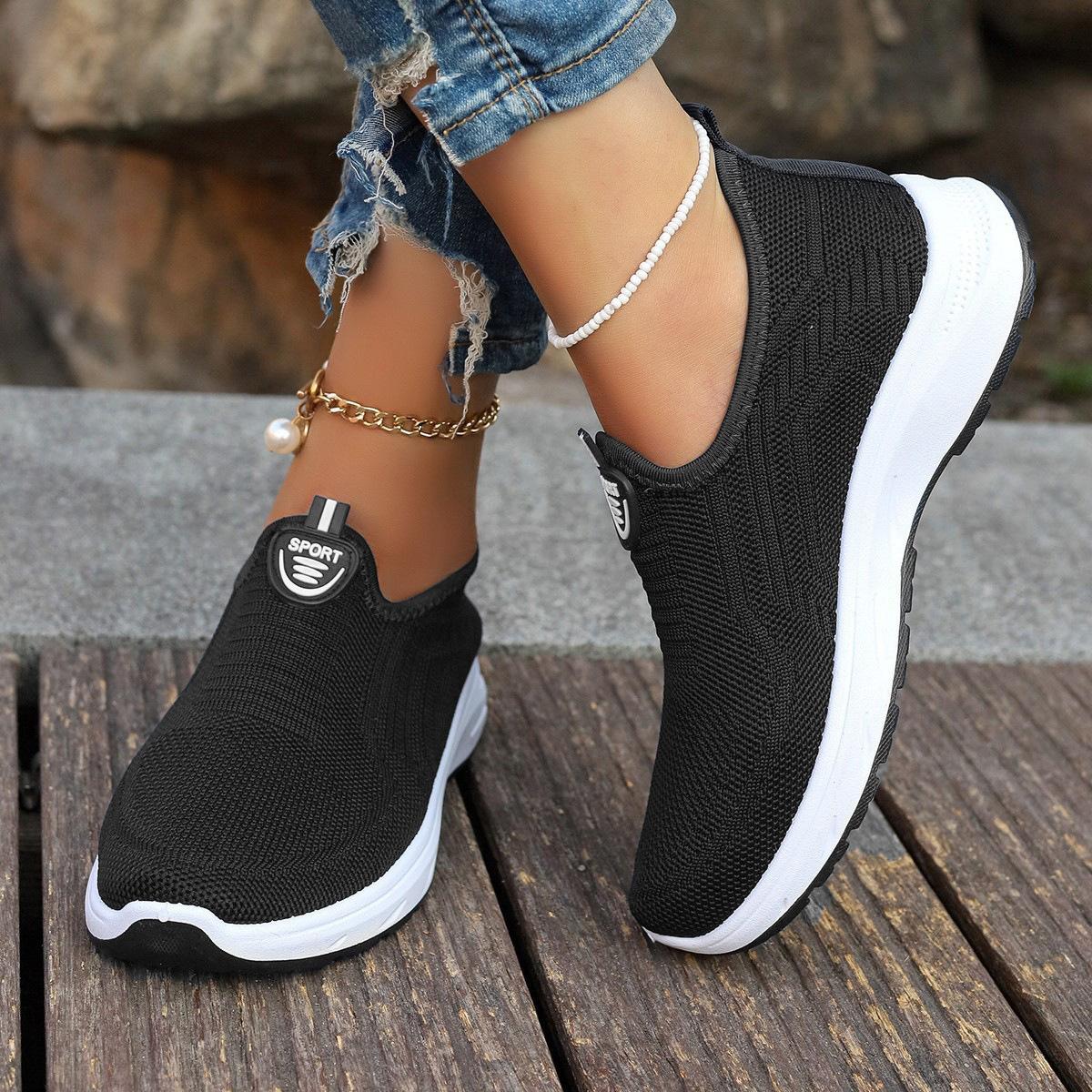 LAOHU Dames Sneaker Loafers Tennis Femimino Dames Ademende Sportschoenen Designer Blotevoeten Schoenen Ballet Flats 40EU/CN41