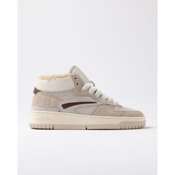 Date Hoge Sneakers  W431-THF-NT-BI TORNEO HIGH FUR-NATURAL BEIGE