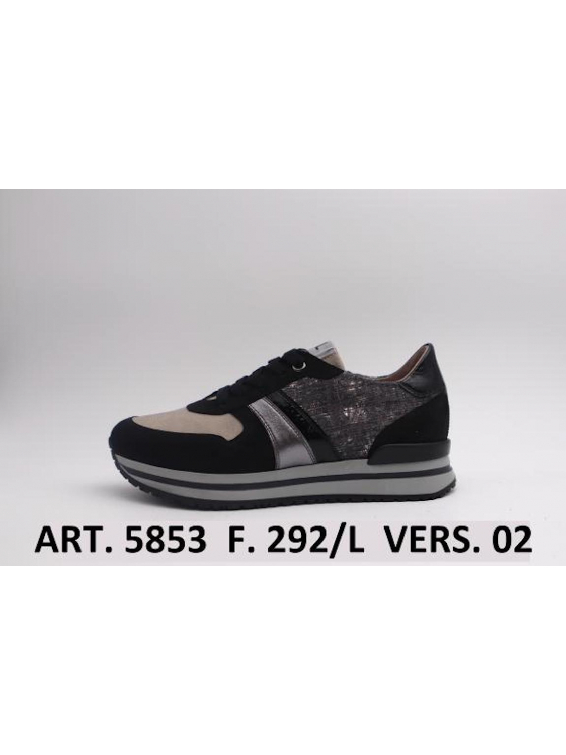DL Sport trendy sneaker zwart