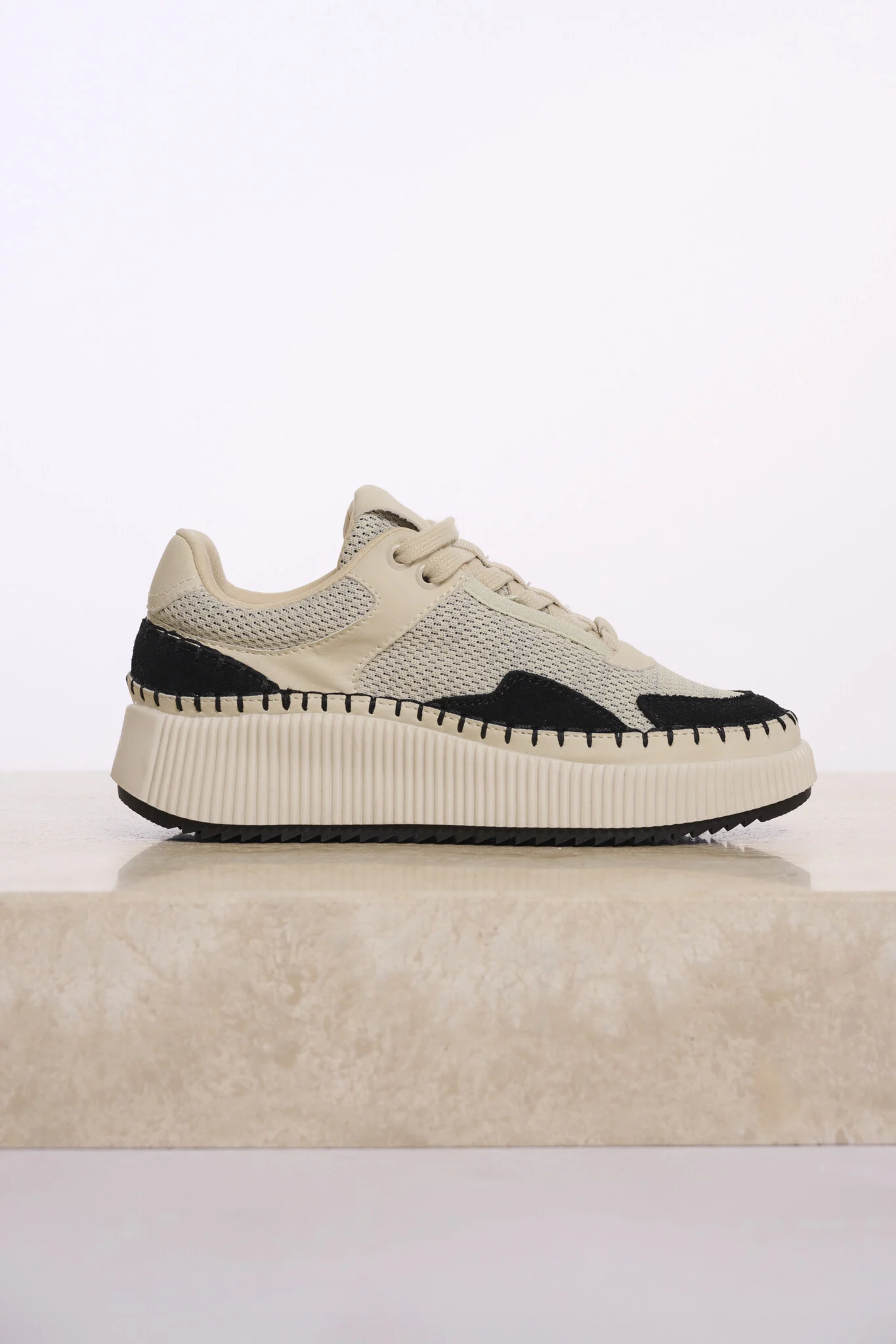 Rino & Pelle Rocco.1002511 rino en pelle mixed material sneaker birch black