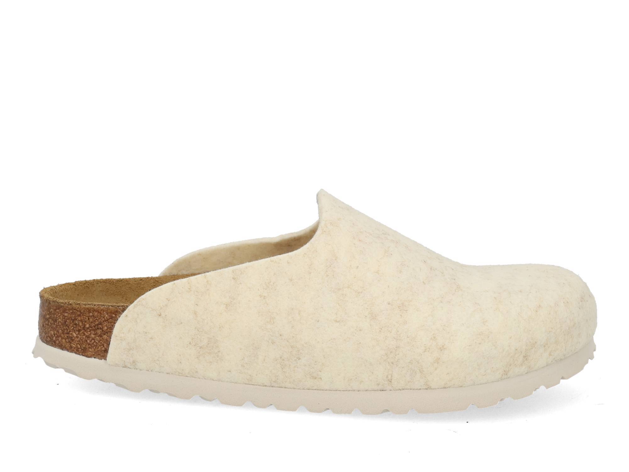 Birkenstock Amsterdam wool felt narrow eggshell Wit 