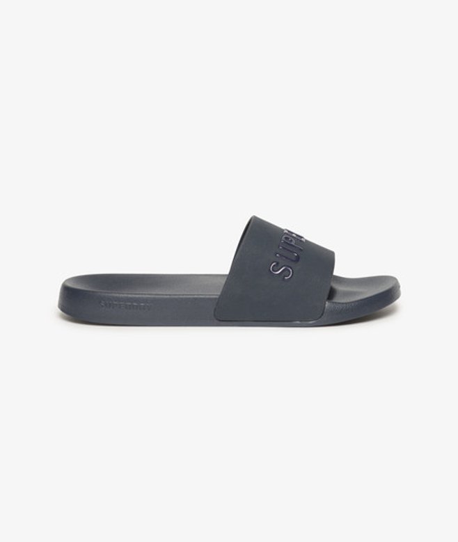 Superdry Logo Badslippers Blauw