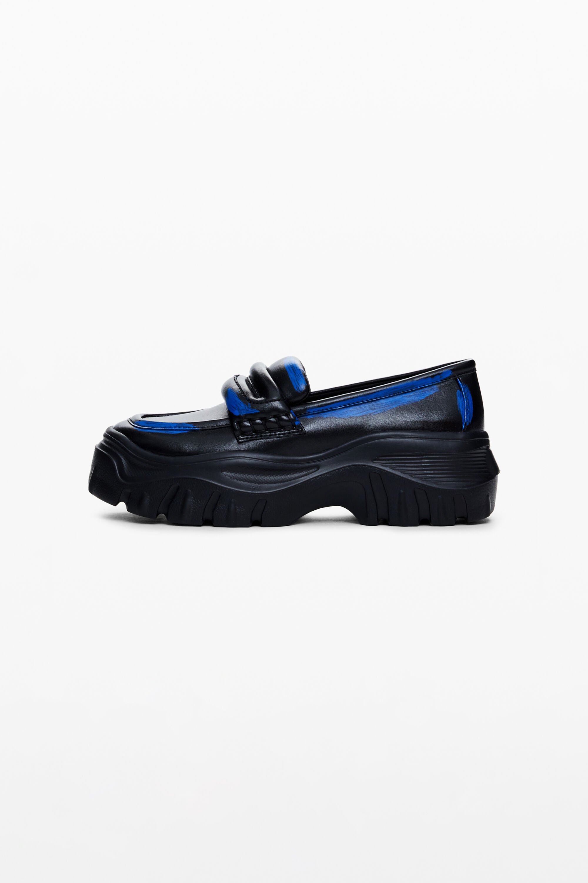 Desigual Chunky leren mocassins - BLACK