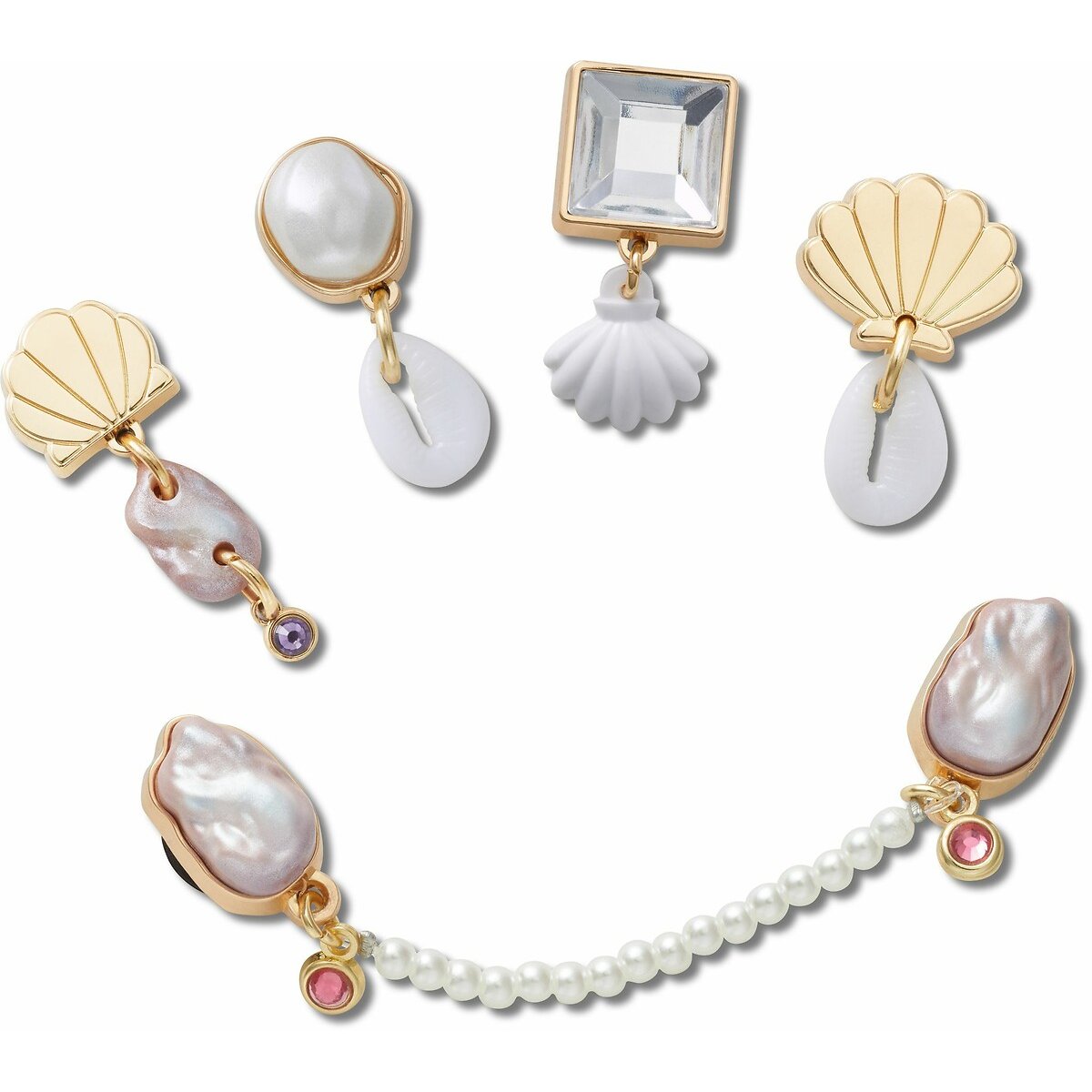 Crocs Schoenbutton Jibbitz™ Elevated Pearl (set, 5-delig, Geen speelgoed. Niet geschikt voor kinderen jonger dan 3 jaar)