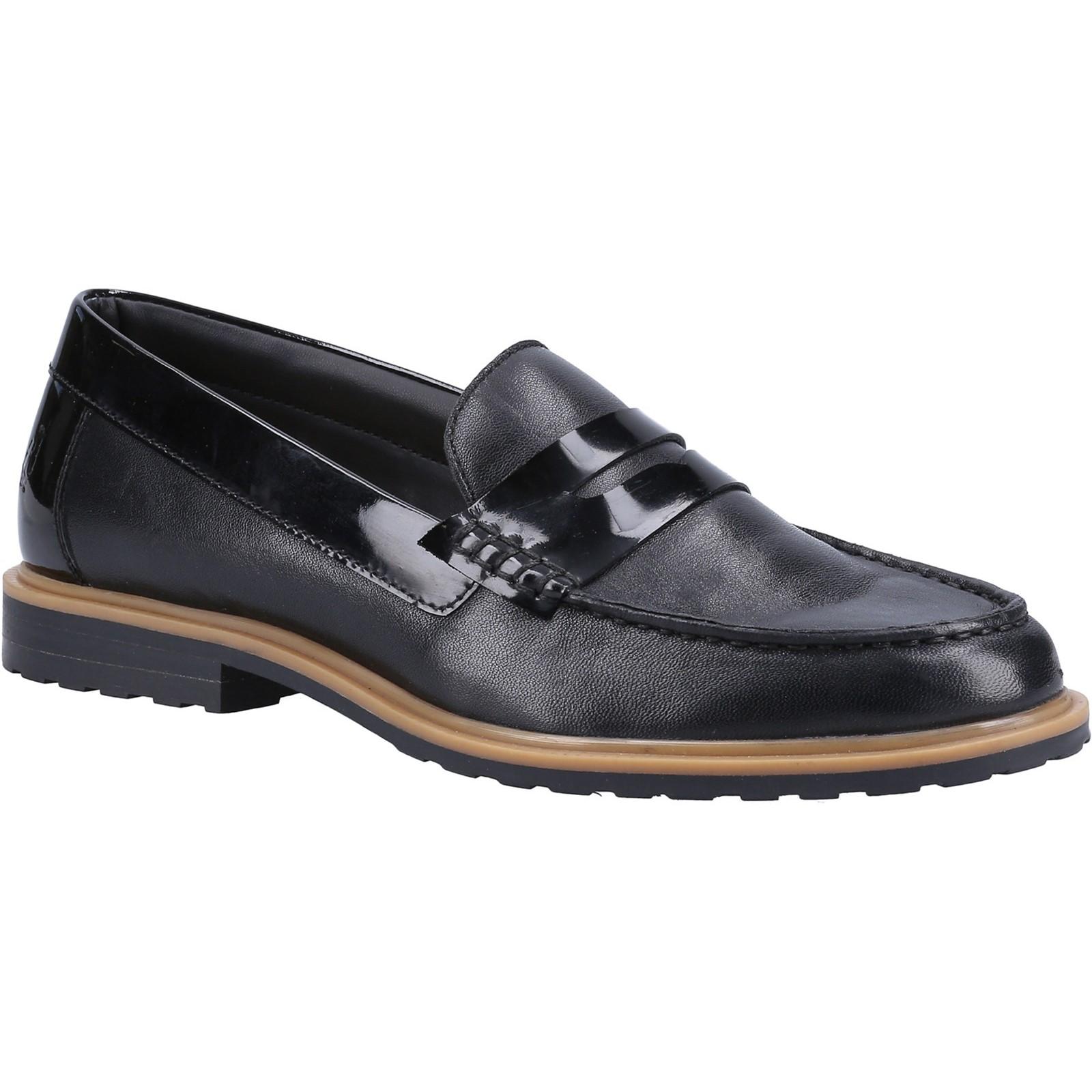 Hush Puppies dames/dames Verity lederen vrijetijdsschoenen 3 UK zwart