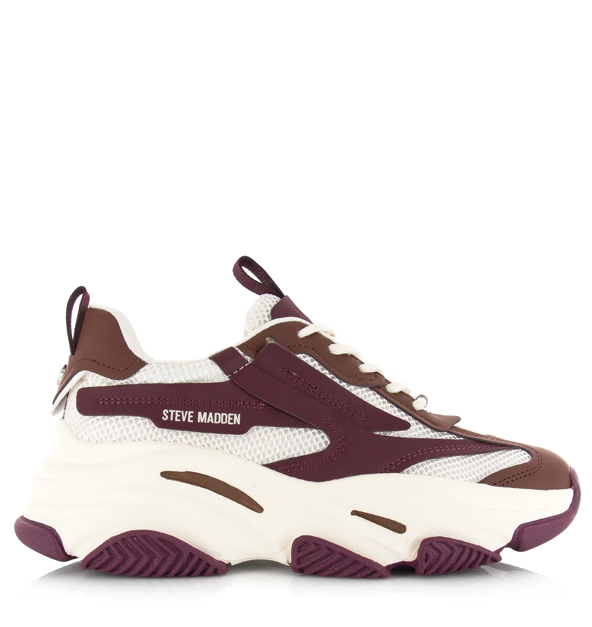 Steve Madden Possession-e white sepia lage sneakers dames