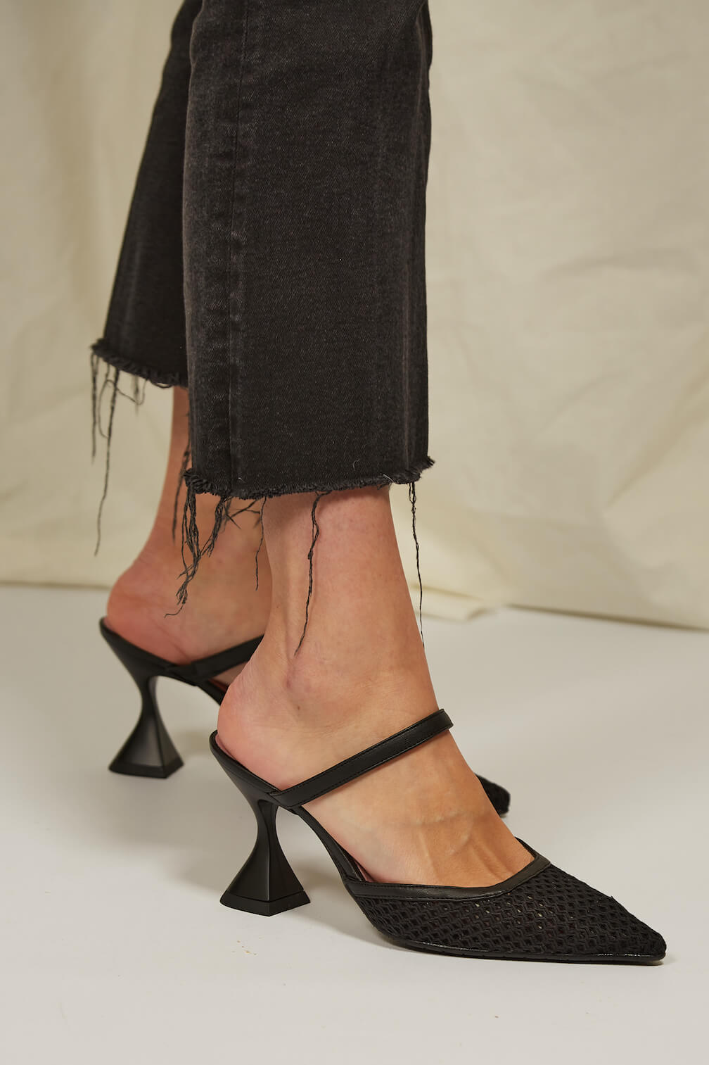 Momoc Damen vegan Pumps Ibiza Schwarz