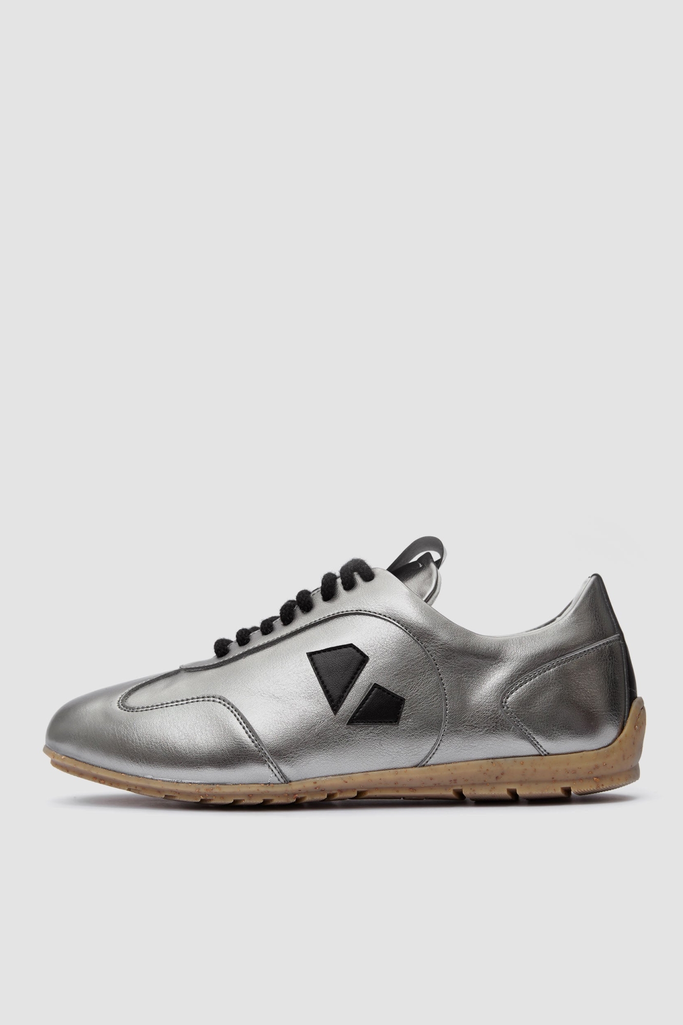 BOHEMA Damen vegan Turnschuhe Damen Racer Metallic Grau