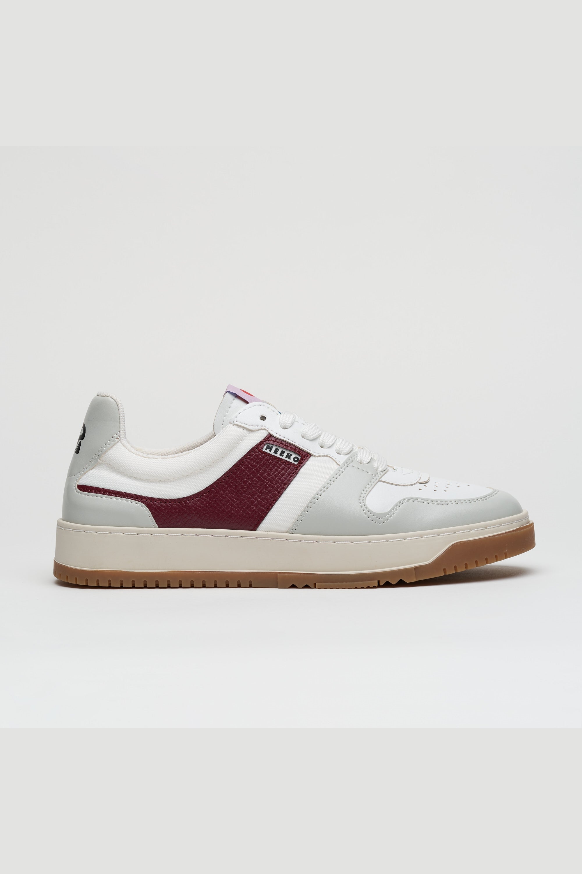 MEEKO Herren vegan Sneaker Kiboko Weinrot