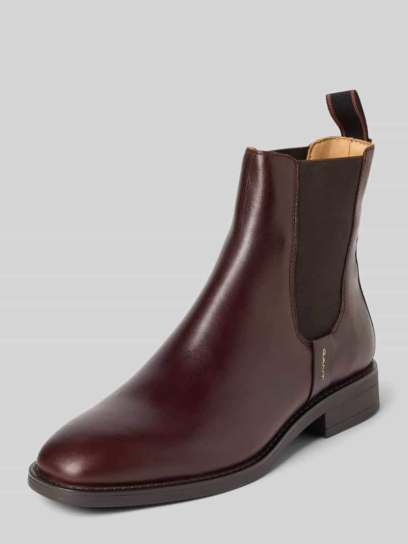 Gant Chelsea boots van leer met labeldetail, model 'Fayy'