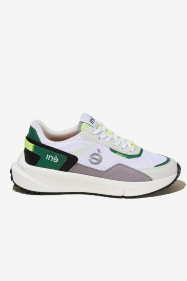 InÃ© Herren vegan Sneaker Vibes GrÃ¼n Und Neongelb