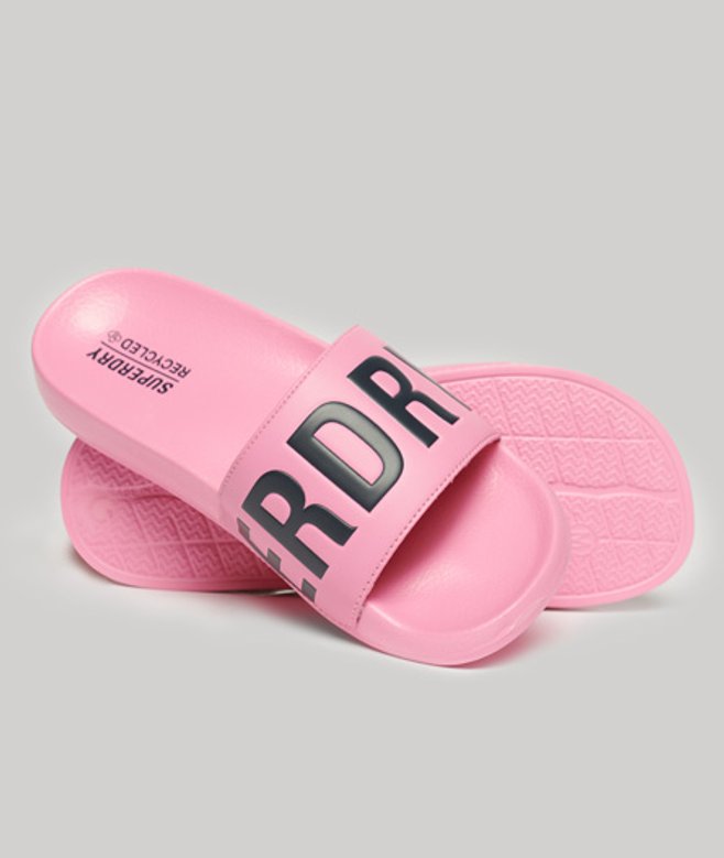 Superdry Vegan Code Core Badslippers Roze