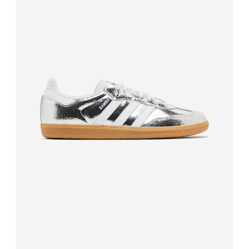 Adidas Lage Sneakers  Samba OG Silver Metallic Cracked Leather (Women's)