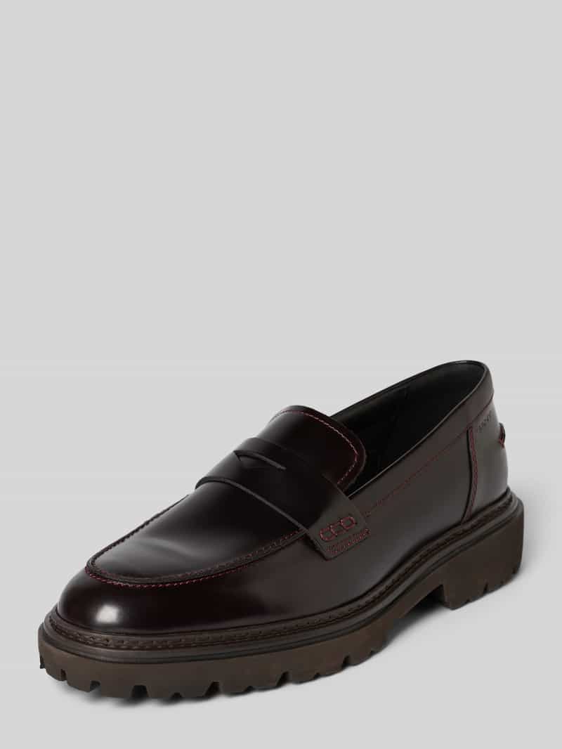 Gant Leren loafers met schachtbrug, model 'Ivyhill'